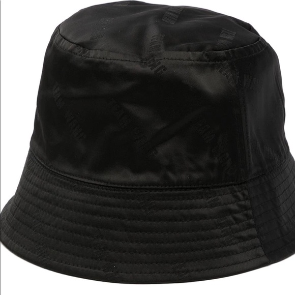 NWT Team Wang Black Logo Monogram Double-Side Bucket Hat Authenticity Code xx353 - Picture 3 of 6